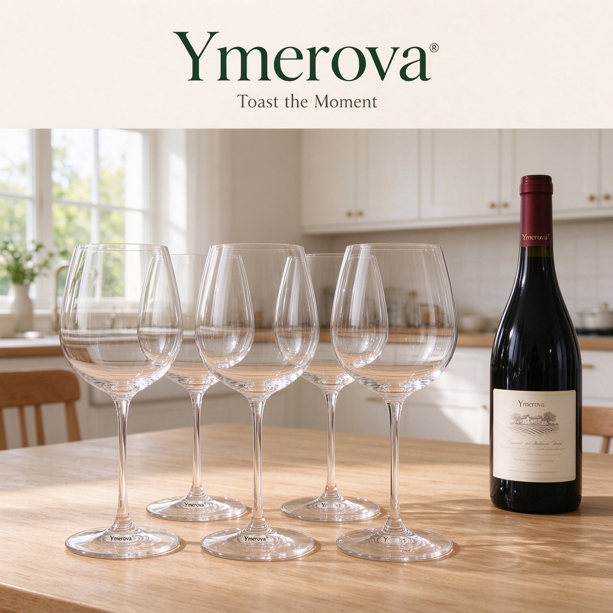 Ymerova® Wine Glass Set (4-Piece)
