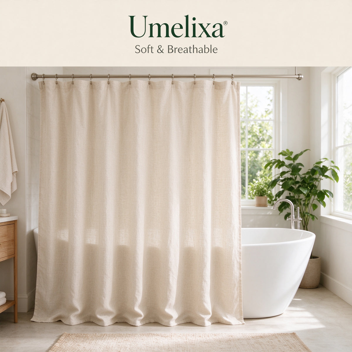 Umelixa® Linen Shower Curtain