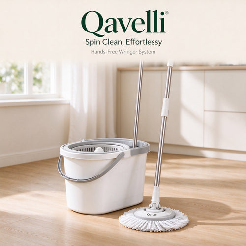 Qavelli® Spin Mop & Bucket System
