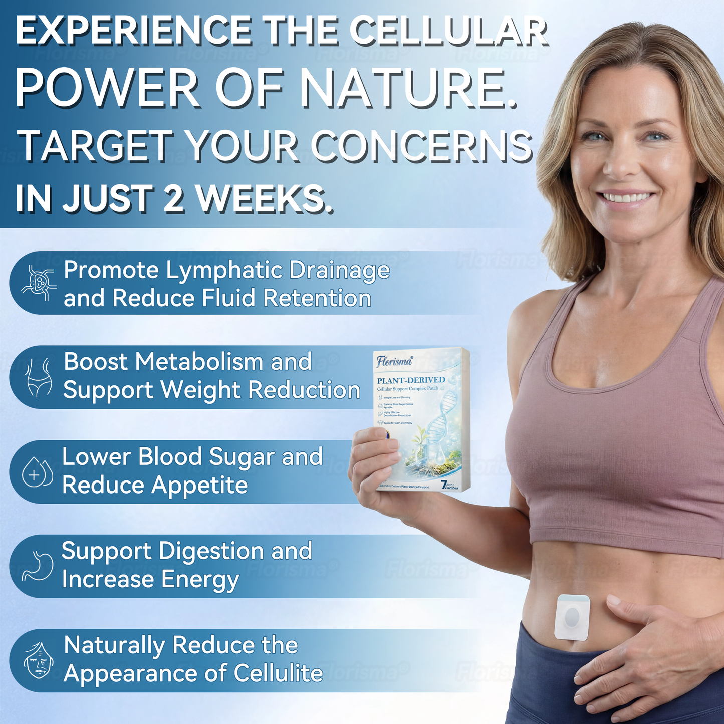 Florisma®⚡Plant-Derived Cellular Support Complex Patch（Improve lymphatic drainage and reduce body weight）