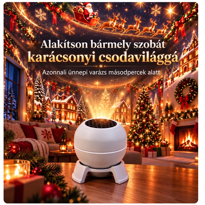 匈牙利-🚢🎄Forgó karácsonyi fényvetítő – 8 ünnepi motívum