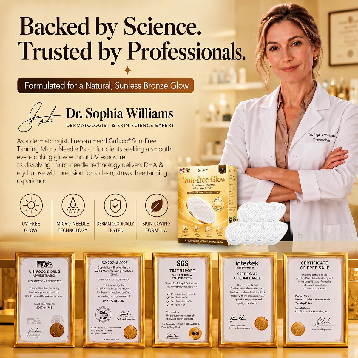 𝗚𝗮𝗳𝗮𝗰𝗲®☀️🍀 Sunless Natural Glow Transdermal Tanning Micro-Needle Patch