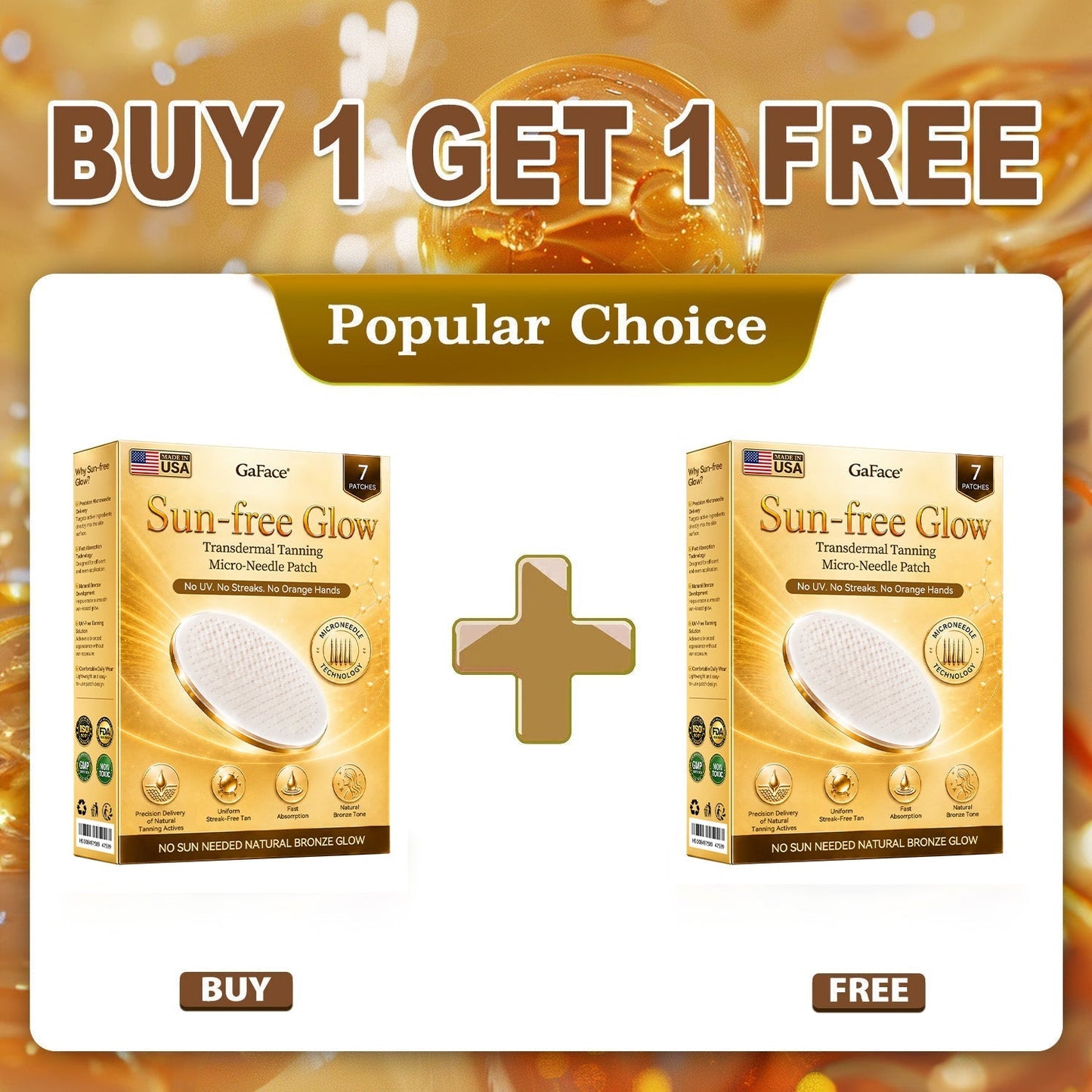 𝗚𝗮𝗳𝗮𝗰𝗲®☀️🍀 Sunless Natural Glow Transdermal Tanning Micro-Needle Patch