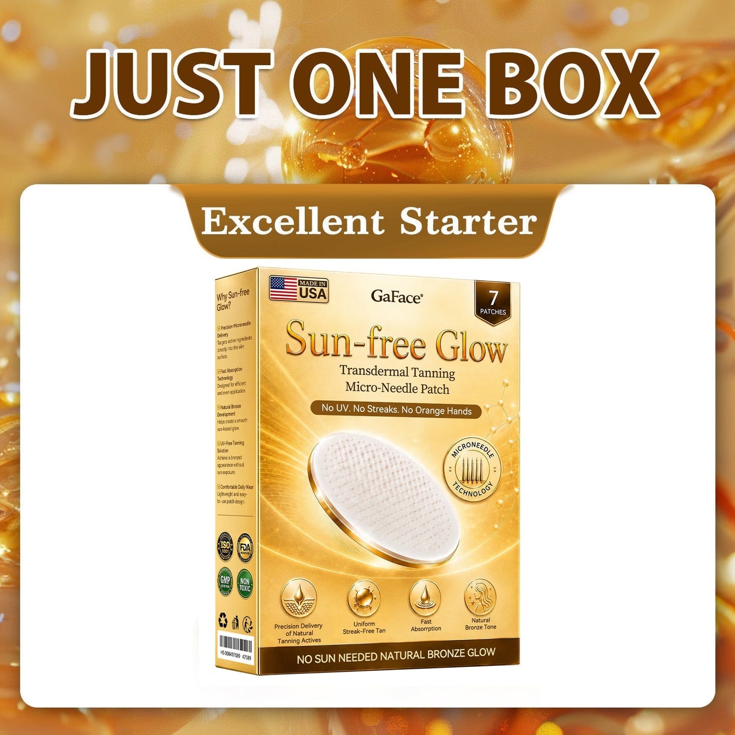 𝗚𝗮𝗳𝗮𝗰𝗲®☀️🍀 Sunless Natural Glow Transdermal Tanning Micro-Needle Patch