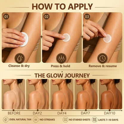 𝗚𝗮𝗳𝗮𝗰𝗲®☀️🍀 Sunless Natural Glow Transdermal Tanning Micro-Needle Patch