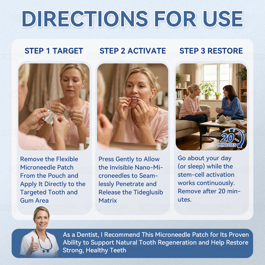🌿🦷𝐆𝐥𝐢𝐦𝐦𝐞𝐫𝐥𝐲® 𝐓𝐢𝐝𝐞𝐠𝐥𝐮𝐬𝐢𝐛 𝐓𝐨𝐨𝐭𝐡 & 𝐆𝐮𝐦 𝐑𝐞𝐩𝐚𝐢𝐫 𝐌𝐢𝐜𝐫𝐨𝐧𝐞𝐞𝐝𝐥𝐞 𝐏𝐚𝐭𝐜𝐡 💕 | 𝐀𝐝𝐯𝐚𝐧𝐜𝐞𝐝 𝐒𝐭𝐞𝐦-𝐂𝐞𝐥𝐥 𝐀𝐜𝐭𝐢𝐯𝐚𝐭𝐢𝐨𝐧 𝐓𝐞𝐞𝐭𝐡 𝐒𝐭𝐫𝐢𝐩𝐬(🦷𝐑𝐞𝐛𝐮𝐢𝐥𝐝 𝐄𝐧𝐚𝐦𝐞𝐥 & 𝐃𝐞𝐧𝐭𝐢𝐧 • 𝐒𝐭𝐫𝐞𝐧𝐠𝐭𝐡𝐞𝐧 𝐆𝐮𝐦𝐬 • 𝐄𝐫𝐚𝐝𝐢𝐜𝐚𝐭𝐞 𝐓𝐚𝐫𝐭𝐚𝐫 & 𝐎𝐝𝐨𝐫 • 𝐒𝐭𝐨𝐩 𝐓𝐨𝐨𝐭𝐡 𝐒𝐞𝐧𝐬𝐢𝐭𝐢𝐯𝐢𝐭𝐲)