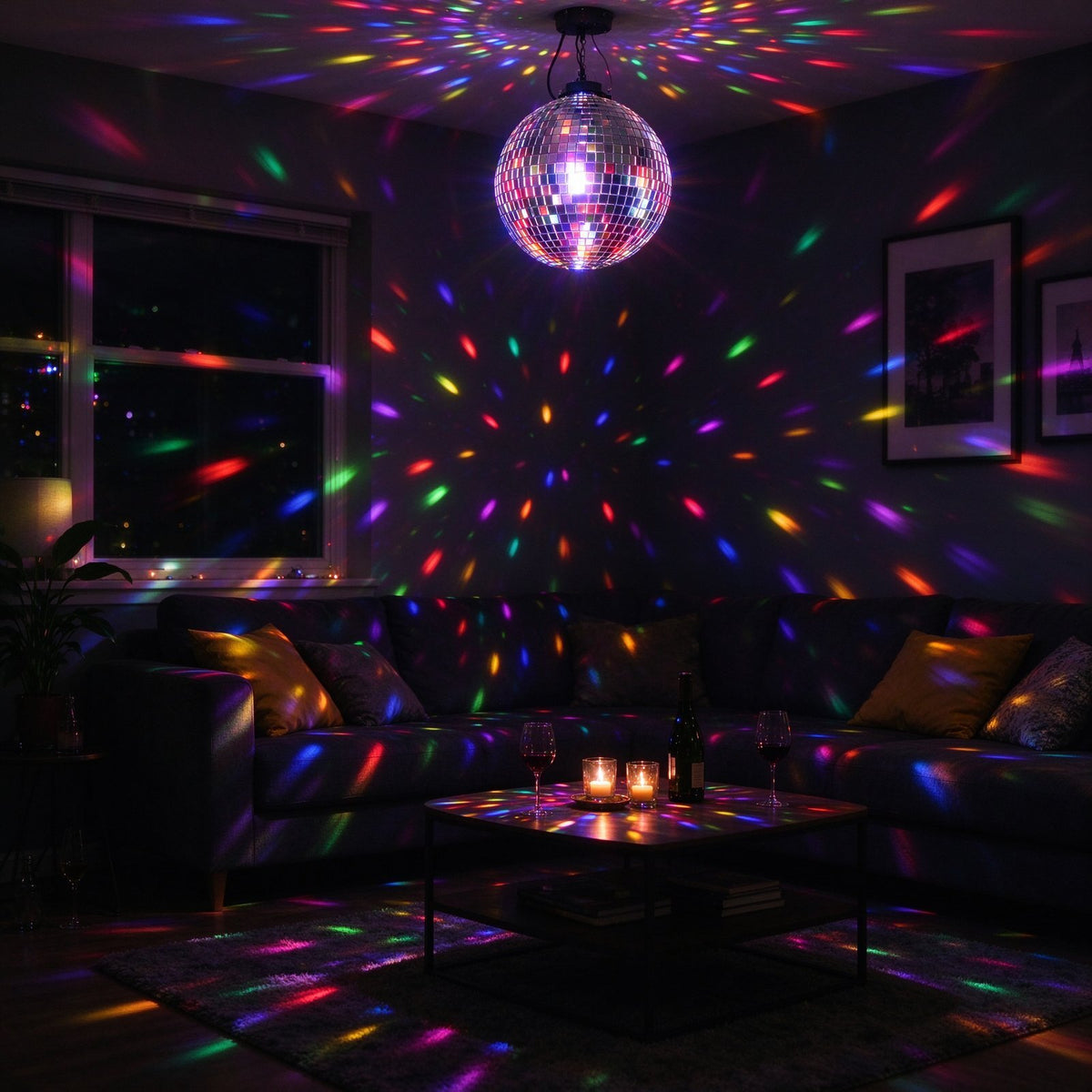 SCNDR® Draaiende Disco Feestlamp lifestyle