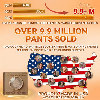 🥖PAURAJU® 30-Min All-in-One Micro-Particle Fat-Burning Shorts✅Ignites deep microcirculation to melt fat, flush toxins, and reverse metabolic aging.
