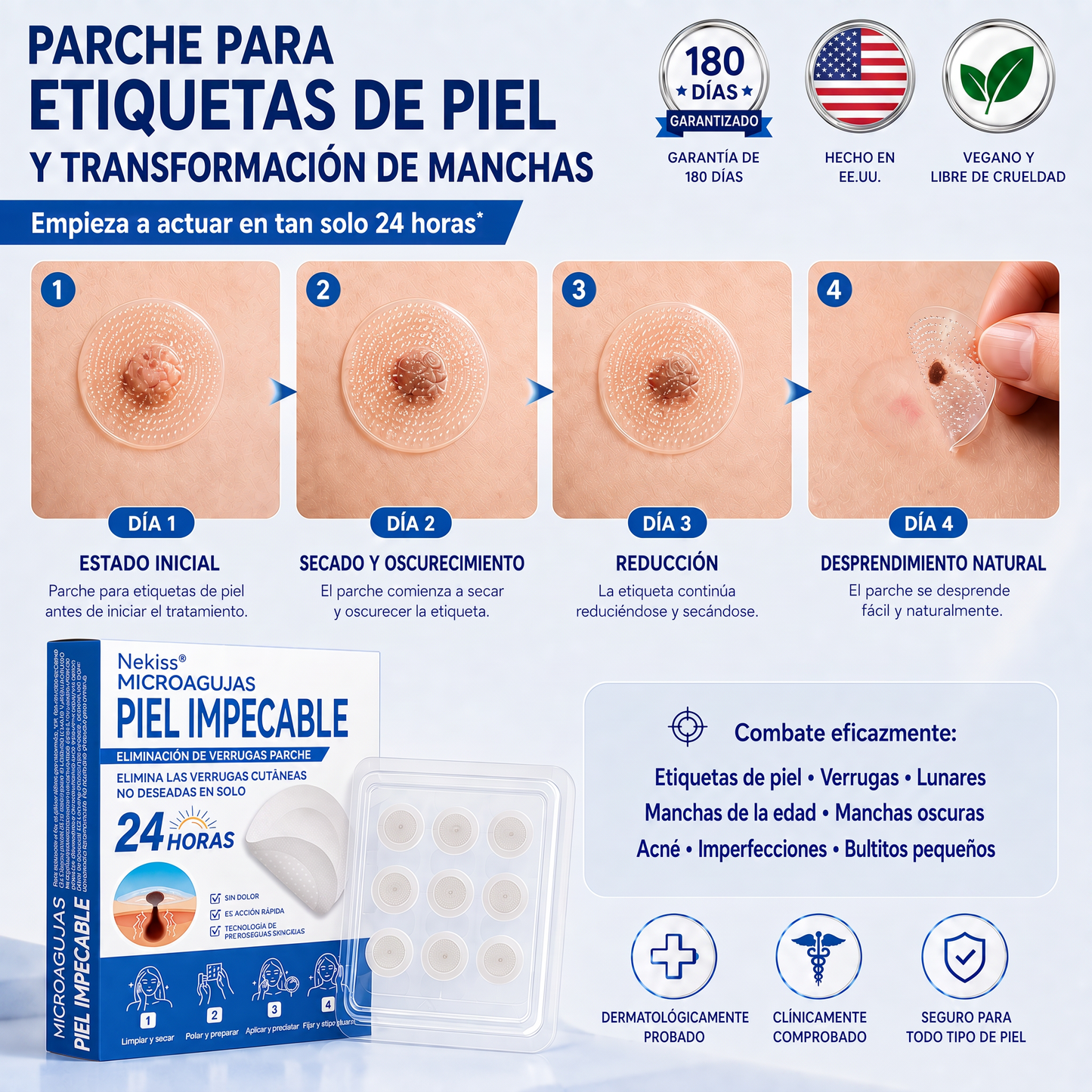 👩‍⚕️🎁𝑻𝒊𝒆𝒏𝒅𝒂 𝑶𝒇𝒊𝒄𝒊𝒂𝒍 | 𝖓𝖊𝕜𝕚𝕤𝕤®🌿 𝑀𝑖𝑐𝑟𝑜𝑎𝑔𝑢𝑗𝑎𝑠 𝑃𝑖𝑒𝑙 𝐼𝑚𝑝𝑒𝑐𝑎𝑏𝑙𝑒 𝐸𝑙𝑖𝑚𝑖𝑛𝑎𝑐𝑖ó𝑛 𝐷𝑒 𝑉𝑒𝑟𝑟𝑢𝑔𝑎𝑠 𝑃𝑎𝑟𝑐ℎ𝑒 (𝑃𝑎𝑟𝑎 𝑎𝑐𝑟𝑜𝑐𝑜𝑟𝑑𝑜𝑛𝑒𝑠, 𝑝𝑒𝑞𝑢𝑒ñ𝑎𝑠 𝑖𝑚𝑝𝑒𝑟𝑓𝑒𝑐𝑐𝑖𝑜𝑛𝑒𝑠 𝑐𝑢𝑡á𝑛𝑒𝑎𝑠, 𝑣𝑒𝑟𝑟𝑢𝑔𝑎𝑠, 𝑙𝑢𝑛𝑎𝑟𝑒𝑠, 𝑚𝑎𝑛𝑐ℎ𝑎𝑠 𝑑𝑒 𝑙𝑎 𝑒𝑑𝑎𝑑 𝑦 𝑝𝑟𝑜𝑏𝑙𝑒𝑚𝑎𝑠 𝑑𝑒 𝑝𝑖𝑔𝑚𝑒𝑛𝑡𝑎𝑐𝑖ó𝑛.)