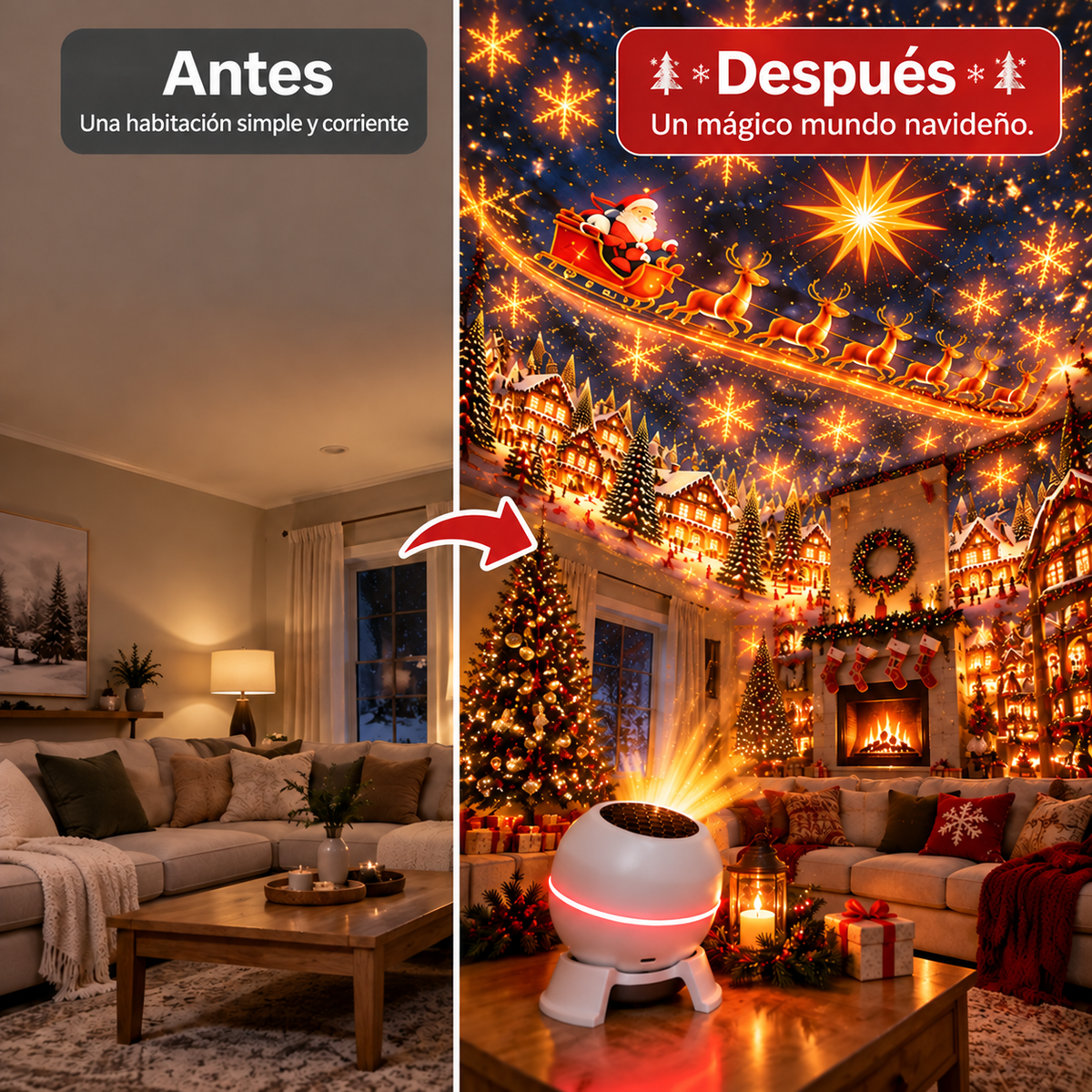 Tienda oficial | 🎅🎁🎄 Proyector holográfico inteligente SCNDR® (HD inteligente dinámico 5D)