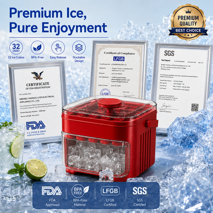 🧊 Nectavira® 2-in-1 Ice Cube Tray with Storage Bin