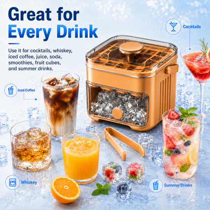 🧊 Nectavira® 2-in-1 Ice Cube Tray with Storage Bin