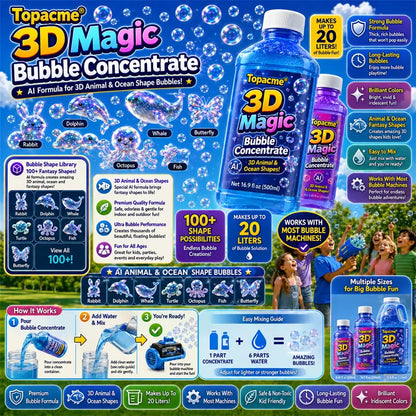 Super 3D Magic Bubble Concentrate🎉—— Animal & Ocean Fantasy Theme