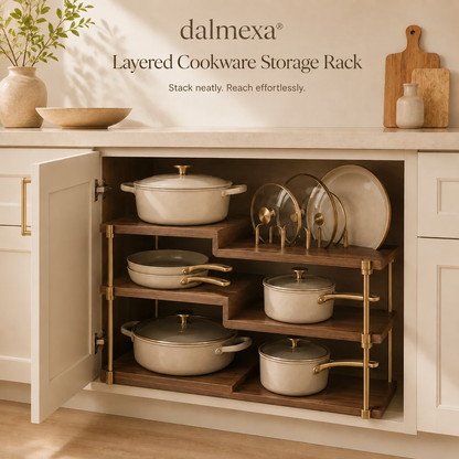 dalmexa® Solid Wood Cookware Organizer Rack