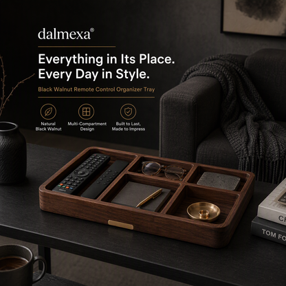 dalmexa® Solid Wood Remote Organizer Tray