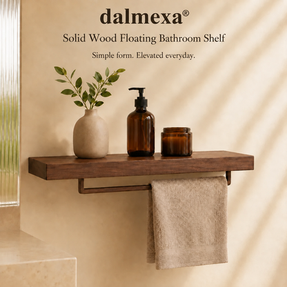 dalmexa®Solid Wood Floating Bathroom Shelf