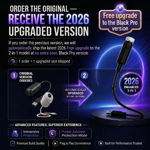 Topacme® 2-in-1 Immersive Projection & Purple Ambient Protection Mode