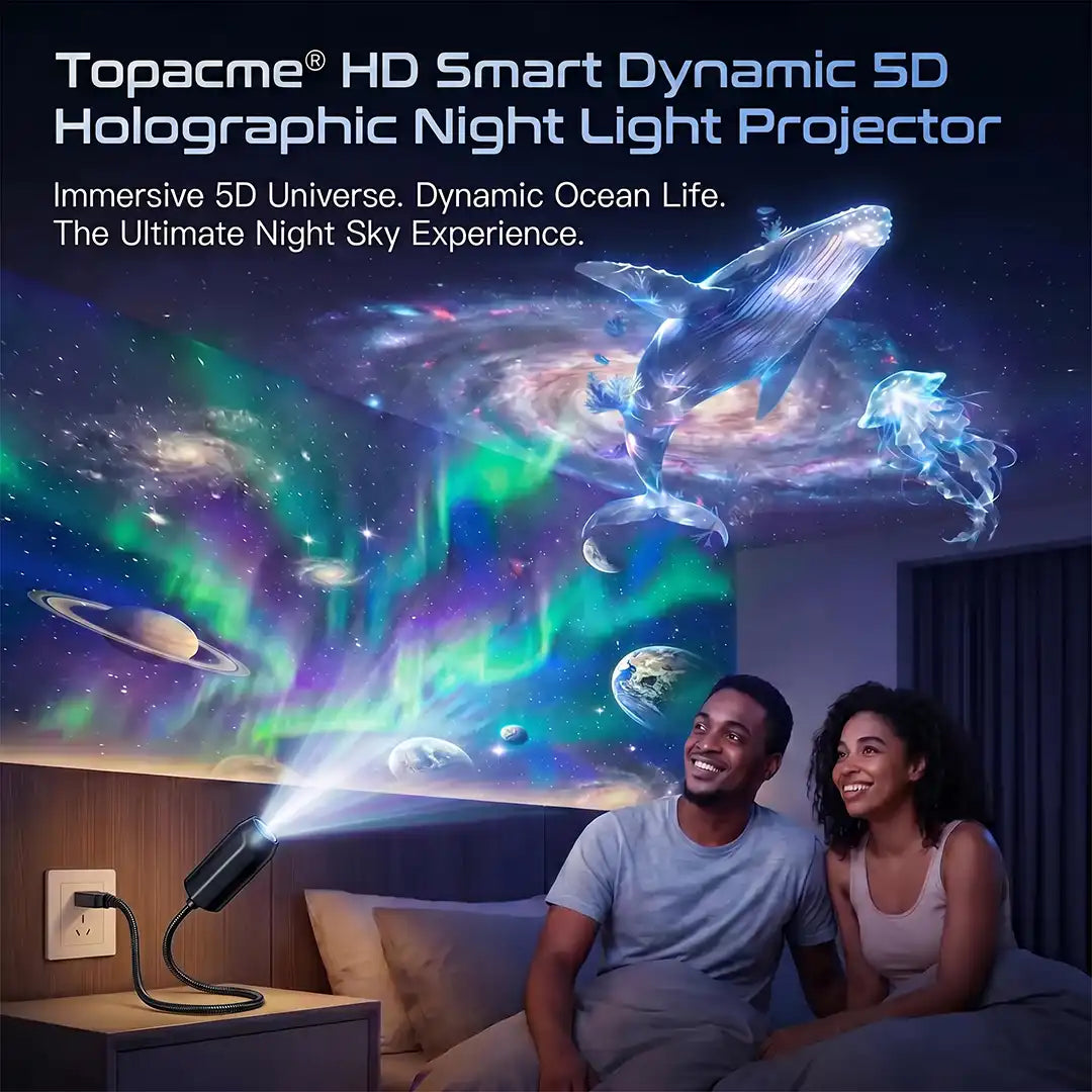 Topacme® 2-in-1 Immersive Projection & Purple Ambient Protection Mode
