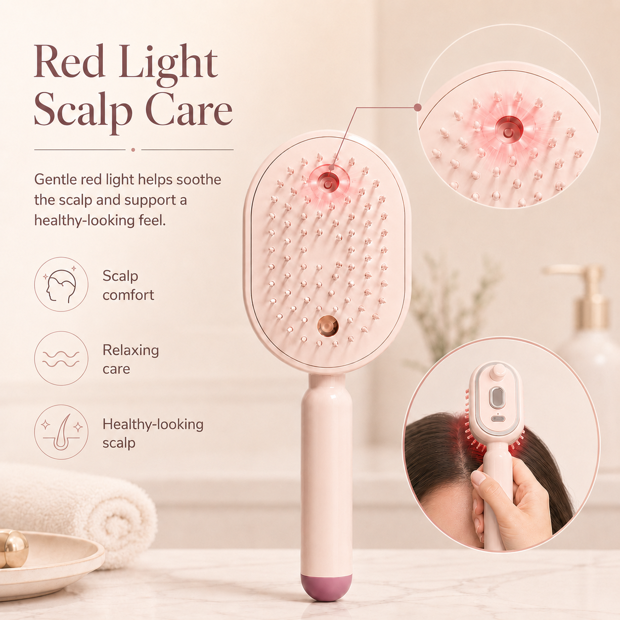 Nectavira red light scalp care brush